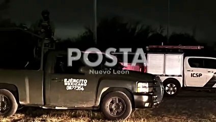 Cementerio en Pesquería, hallan 11 cuerpos y una camioneta en llamas