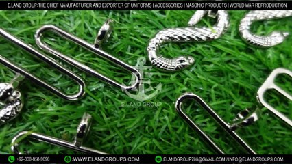 Masonic Apron Belt Accessory Silver Snake Sets, Masonic Apron Belt Fitments