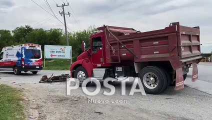 Muere motociclista tras choque en Cadereyta