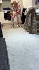 Toddler takes directions too seriously and spills an entire glass of milk for Santa