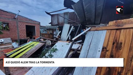 Así quedó Alem tras la tormenta