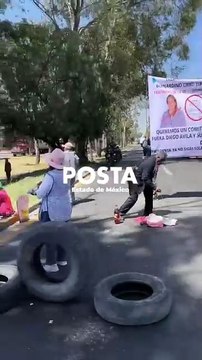 Bloquean carretera Texcoco-Lechería por falta de agua (VIDEO)
