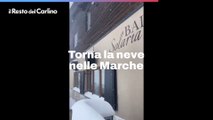Torna la neve nelle Marche e riaprono gli impianti sciistici, video
