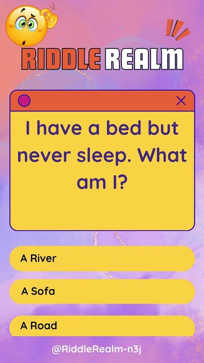 I have a bed but never sleep. What am I? Brain-Boosting Riddles | Can You Solve Them? 🤯