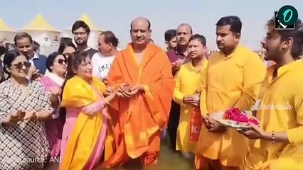 সঙ্গমে পুণ্যস্নান সারলেন লোকসভার স্পিকার ওম বিড়লা