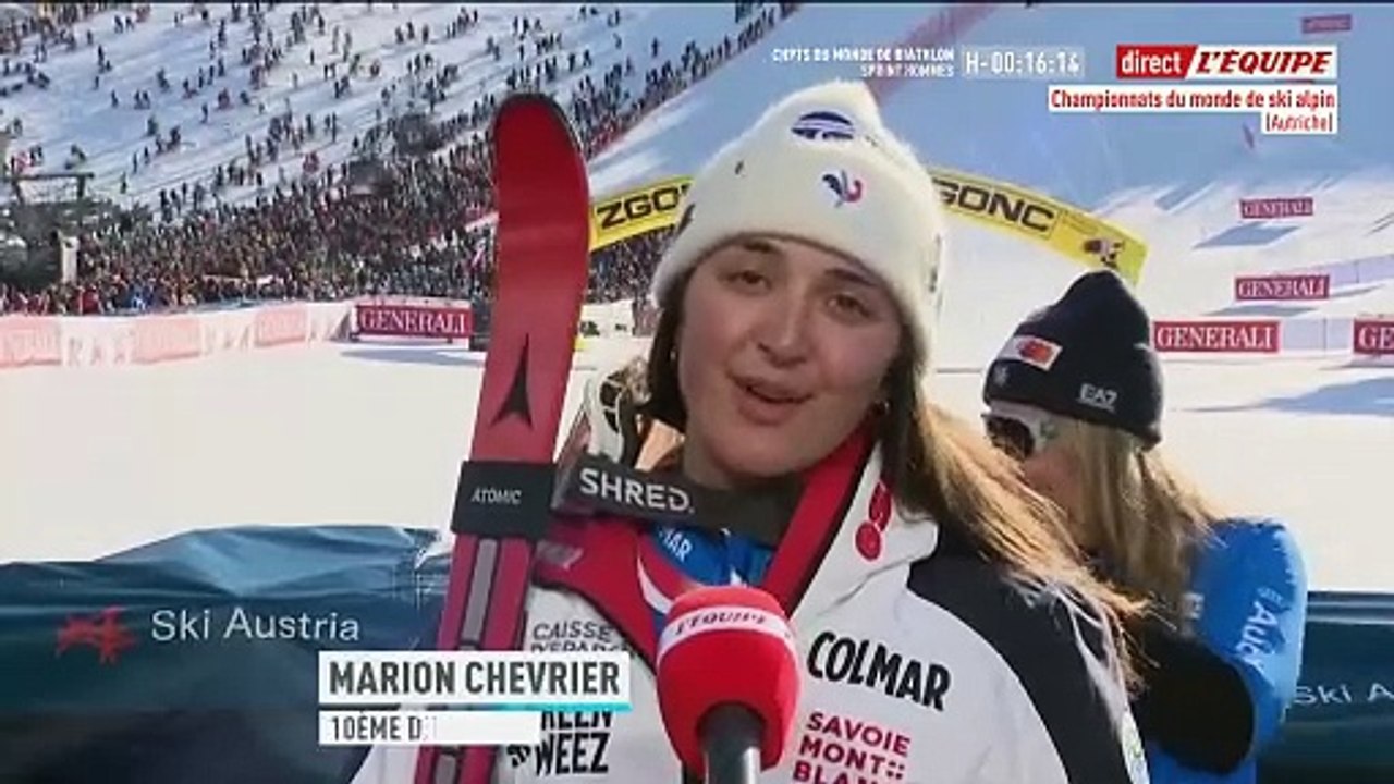 Marion Chevrier : « Très satisfaite de ma fin de course » - Ski alpin - Mondiaux (F)