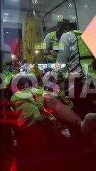 Trabajador de limpia termina con pierna prensada por camión recolector de basura