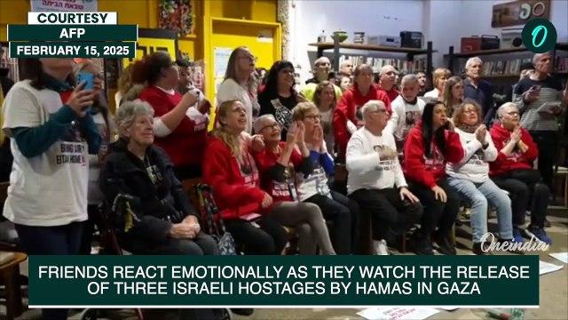VIDEO | Hamas Releases Israeli Hostages | Watch Emotional Scenes As Friends Watch The Release