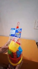 Beach Sand Toys Castle Play Set with Fish, Crab Moulds for Kids