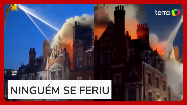 Hotel de luxo, que já hospedou celebridades, pega fogo em Londres