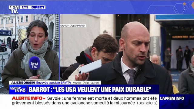 Les USA veulent une paix durable : depuis le Sommet de Munich Jean-Noël Barrot réagit aux propos du vice-président américain
