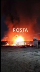 Consume incendio nave industrial en Escobedo