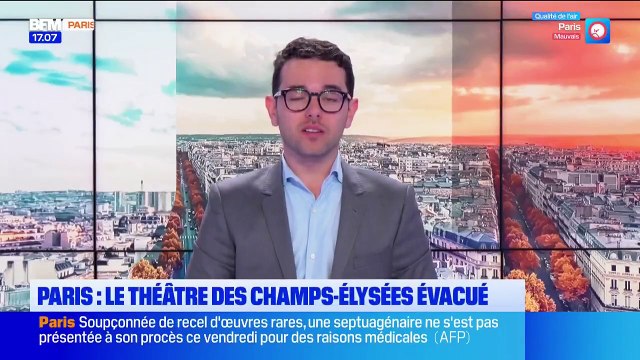 Plusieurs centaines de personnes évacuées à Paris du Théâtre des Champs-Elysées, en pleine représentation, en raison d'un début d'incendie