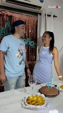 Woman surprised with a cute wedding proposal on her birthday
