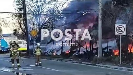 Se incendia terreno baldío en San Nicolás