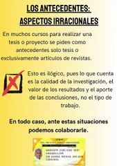 Antecedentes en tesis o proyecto