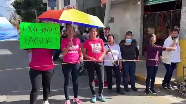 Ecatepec: Toman la calle y bloquean; vecinos exigen agua (VIDEO)