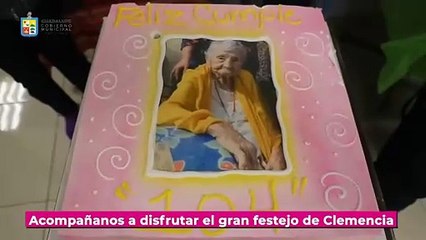 Clemencia Román, la mujer más longeva de Guadalupe... ¡celebra 104 años! (VIDEO)