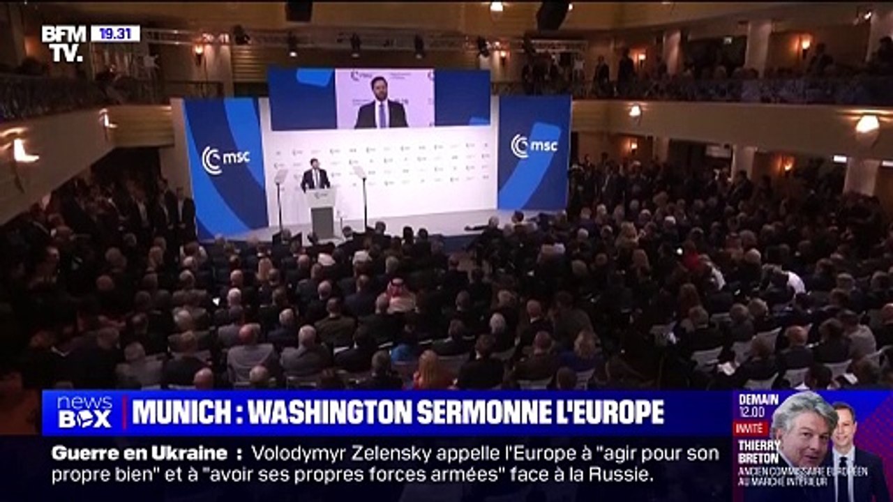 Ukraine, immigration... au Sommet de Munich, JD Vance, le vice-président américain, sermonne l'Europe