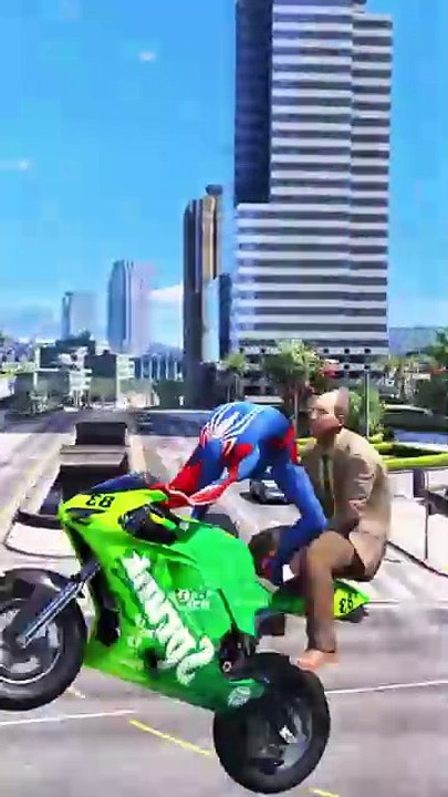 GTA 5 Epic Ragdolls | Spider-Man Jumps/Fails ep 153 #spiderman #gta #gta5