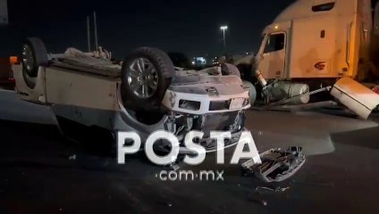 Vuelca camioneta blindada en Carretera a Laredo