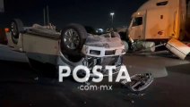 Vuelca camioneta blindada en Carretera a Laredo