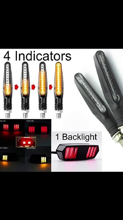 Set Of 4 Fancy Indicators For All Bikes + Free Backlight | Compatible With Cd 70, 125