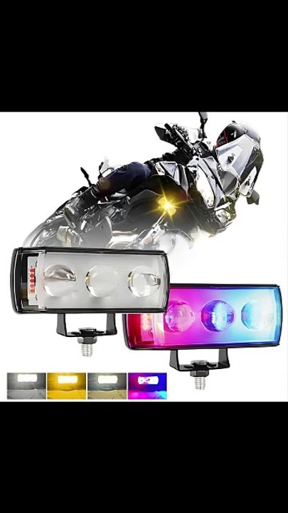1 Pc Mini Led Driving Fog Light | 4-color Auxiliary Spotlight For Atv, Suv, Utv (12-80v) – Hi/low Beam