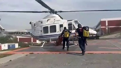 Preparan rescate aéreo de hombre en peligro en Cerro del Fraile en García
