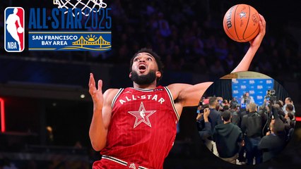 All-Star NBA 2025: Karl-Anthony Towns desata la locura en la atención a medios con la multitud de periodistas