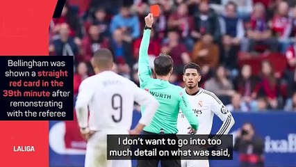 Referee 'made a mistake' - Bellingham on sending off