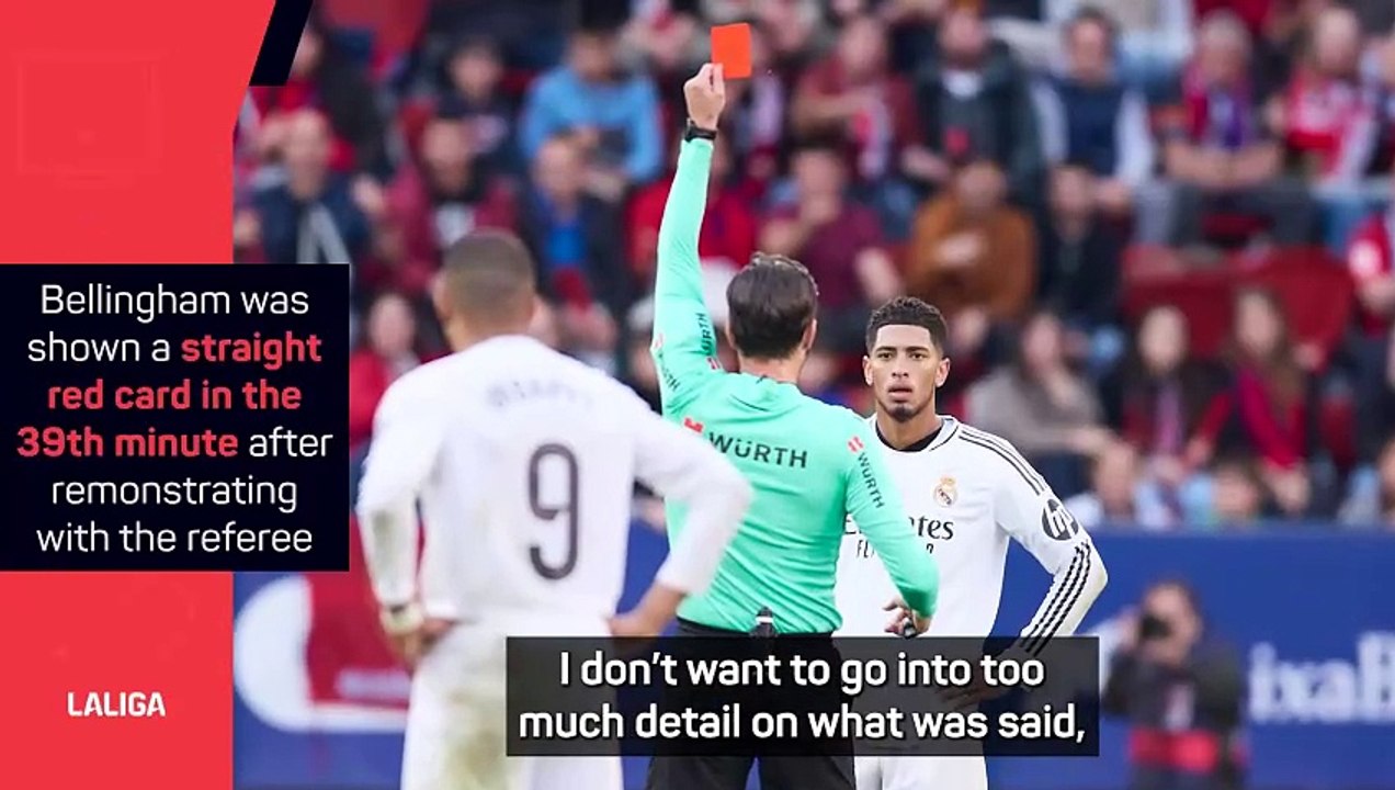 Referee 'made a mistake' - Bellingham on sending off