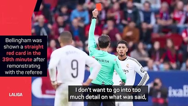 Referee 'made a mistake' - Bellingham on sending off