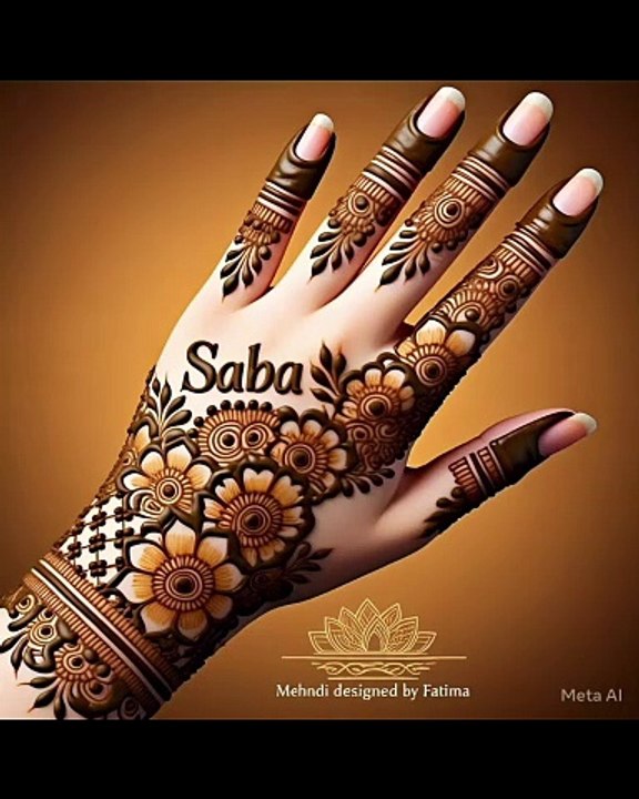 back hand trending mehndi designs | saba name mehndi design trending picture