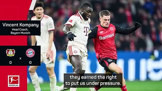 Kompany highlights Bayern's 'mentality' after Leverkusen draw