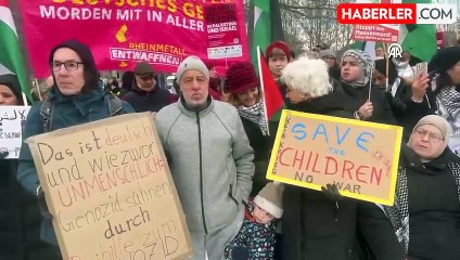 Almanya'da Filistin'e destek eylemi: İsrail yanlısı grup bayrak açıp, provoke etmek istedi