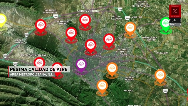 Reportan alta contaminación en el aire del Área Metropolitana de Monterrey