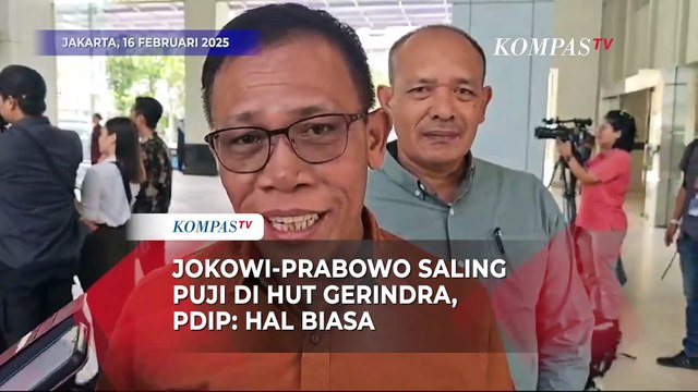 Jokowi dan Presiden Prabowo Saling Puji di HUT Gerindra, Masinton PDIP: Hal Biasa