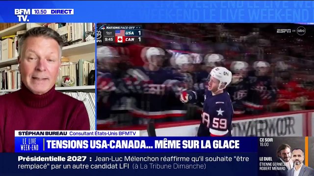 Hymne américain sifflé, bagarres... Les tensions entre les États-Unis et le Canada transposées lors d'un match de hockey sur glace