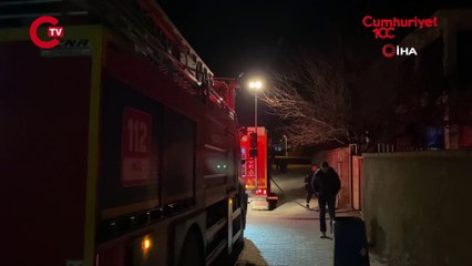 Konya'da hareketli akşam Gurbetçi ailenin evi yandı!