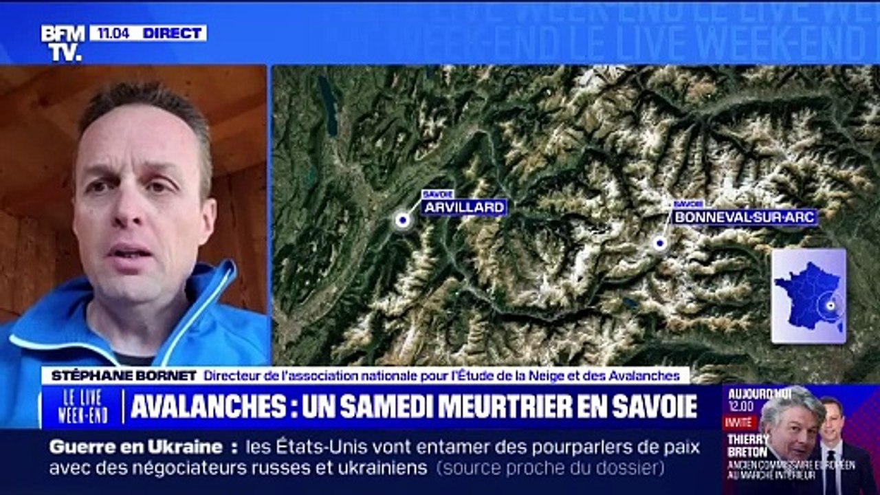 Avalanches: "66% des victimes le sont quand le risque est estimé à un niveau de 3 sur 5", affirme Stéphane Bornet (directeur de l'association nationale pour l'Étude de la Neige et des Avalanches)
