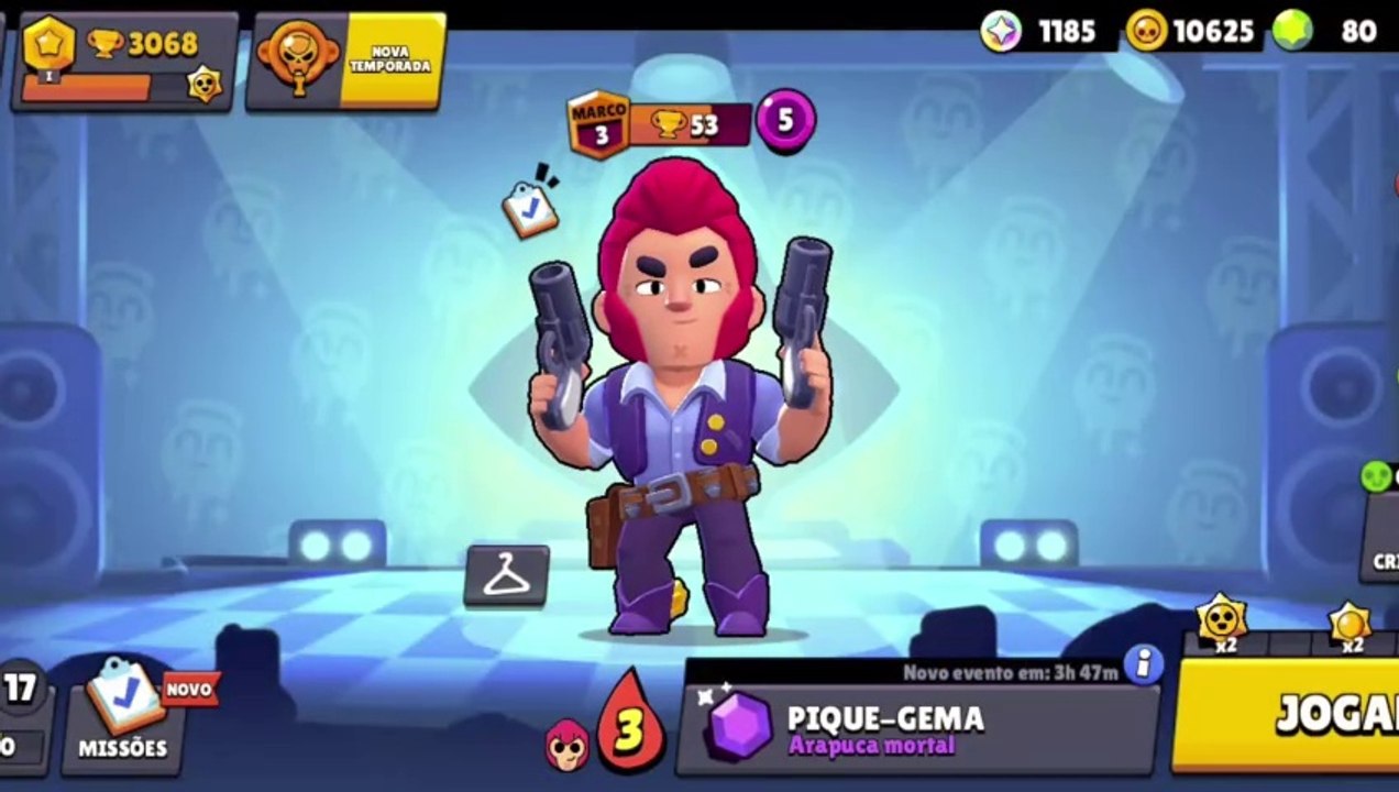 Pique - Gema Arapuca Mortal, com o Personagem Colt #Part 01, Brawl Stars, Gameplay.