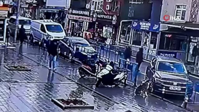Ataşehir’de güpegündüz motosiklet hırsızlığı kamerada