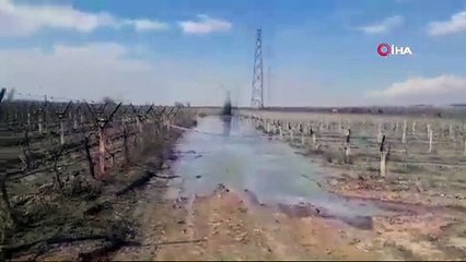 Alaşehir’de üzüm bağı içinde korkutan patlama