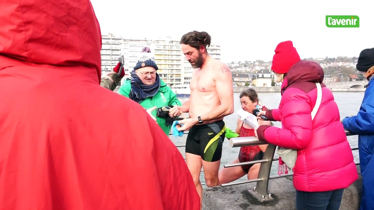 97 nageurs ont plongé dans une eau à 4,8°C à Huy