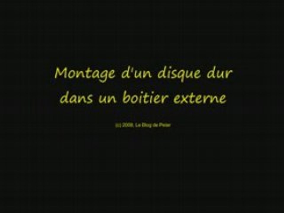 Montage d'un disque dur dans un boitier externe sous-titré