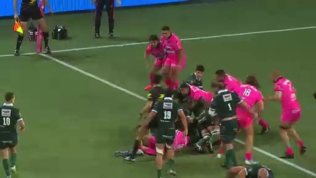 TOP 14 - Essai de Romain RUFFENACH (SP) - Stade Français Paris - Section Paloise