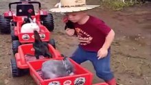 Youngster gonna need a bigger tractor
