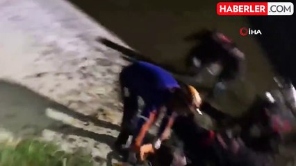 Osmaniye'de otomobil sulama kanalına devrildi: 1 yaralı