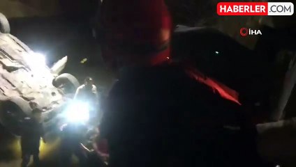 Osmaniye'de otomobil sulama kanalına devrildi: 1 yaralı